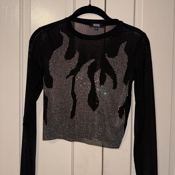 Mesh Rhinestone Top - Picture 3 of 7